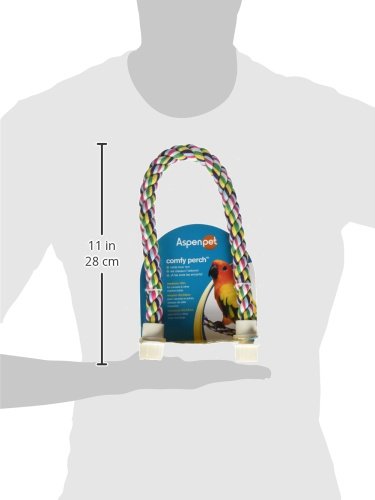 JW Pet Comfy Perch For Birds Flexible Multi-color Rope, Medium - 21 Length